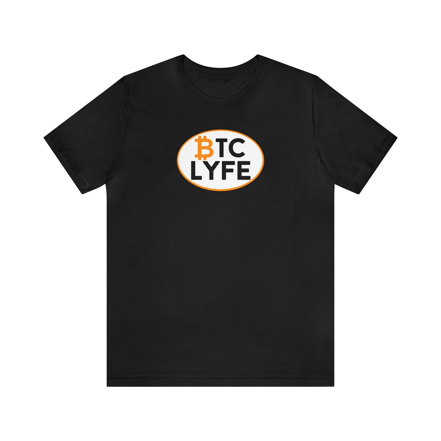 Bitcoin LYFE (Oval) Short Sleeve T-Shirt