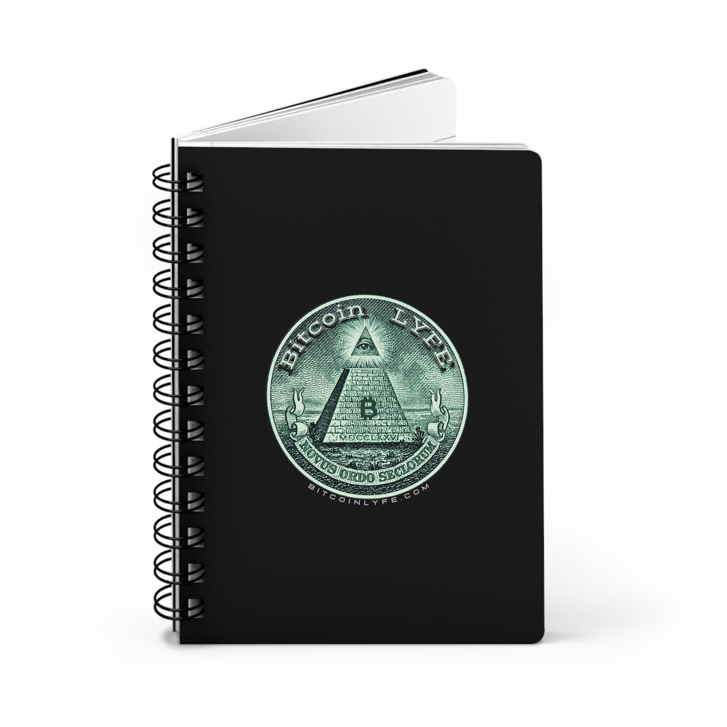 Bitcoin LYFE Spiral Bound Journal, Pyramid