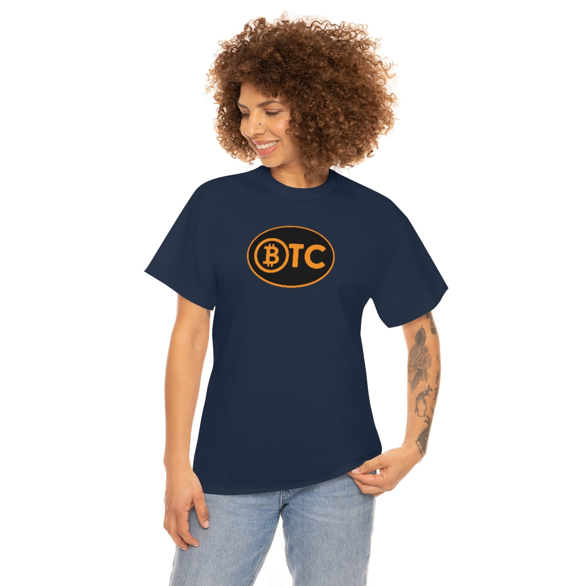 BTC Oval #5 Cotton T-Shirt, Blackout Version