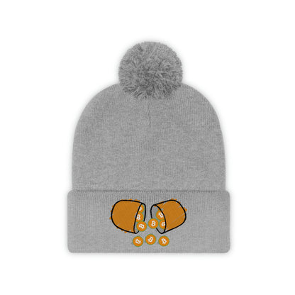 Orange Pill #1 Pom Pom Beanie