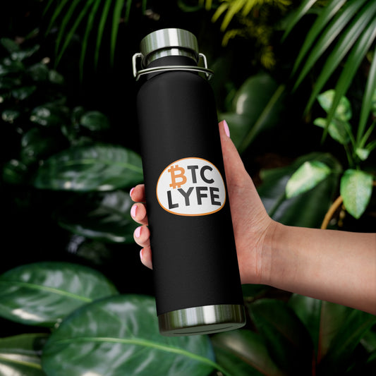 Bitcoin LYFE (Oval) 22oz Vacuum Insulated Bottle