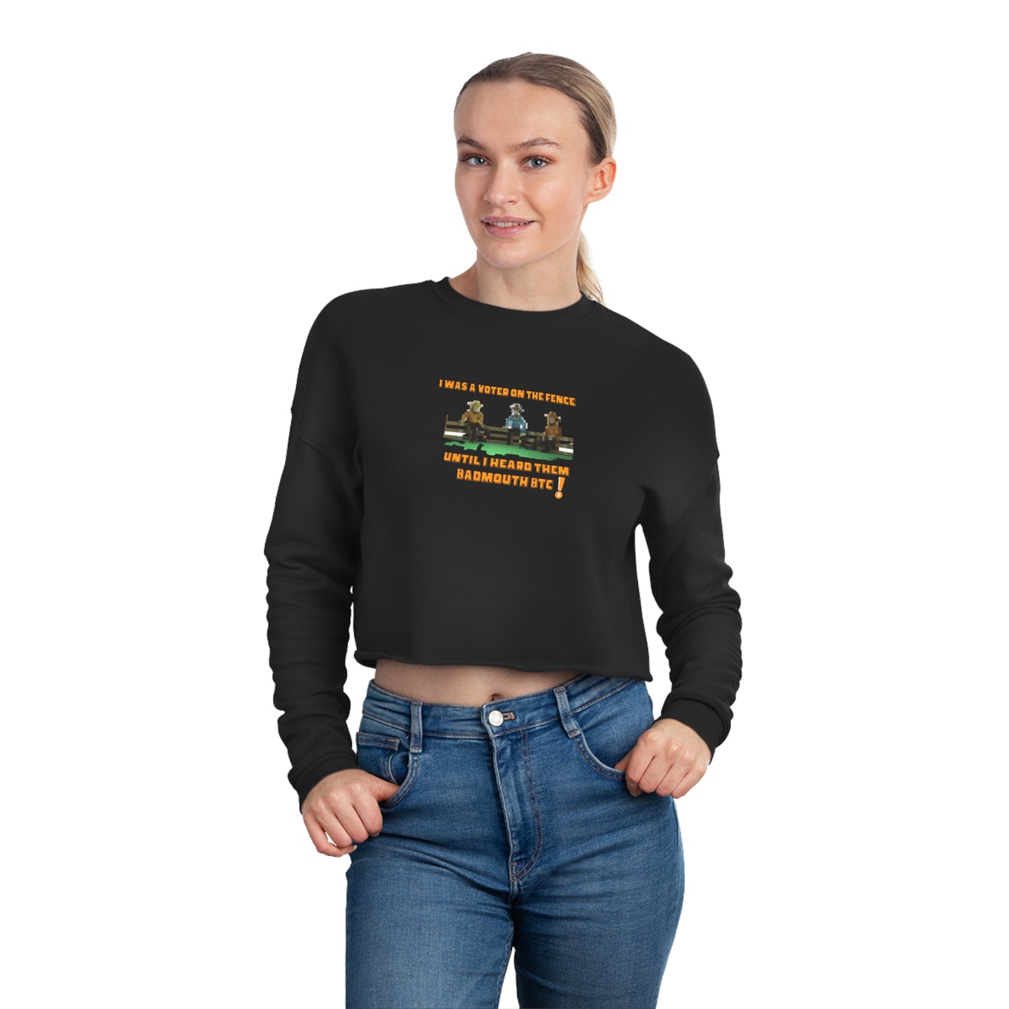 Vote - No Fences Women's Cropped Sweatshirt