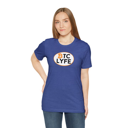 Bitcoin LYFE (Oval) Short Sleeve T-Shirt