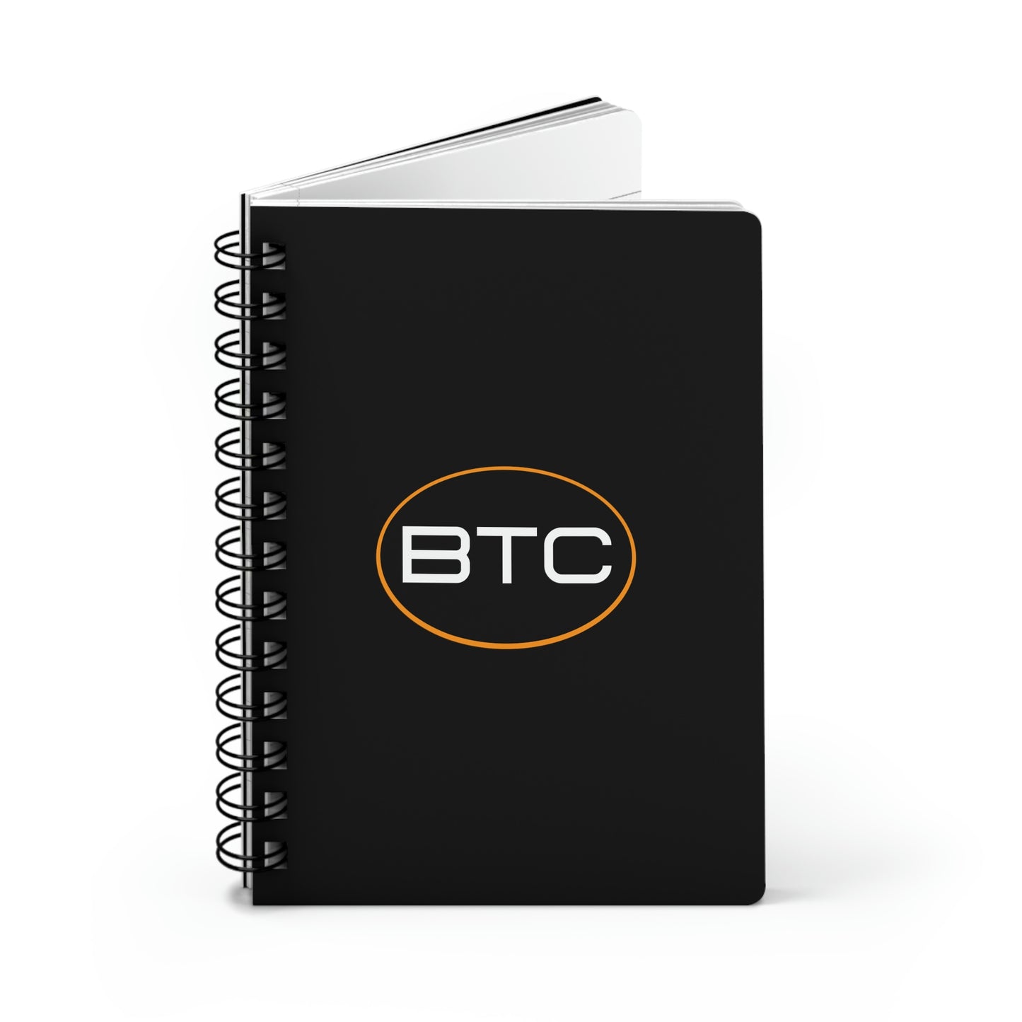 Bitcoin Oval #1 Spiral Bound Journal, Blackout Version