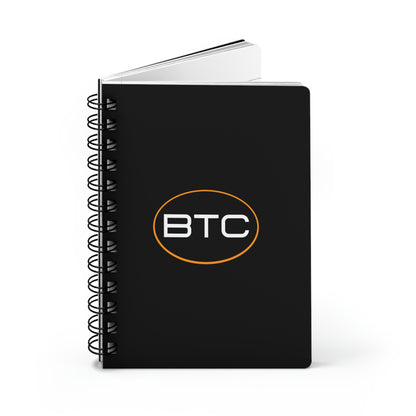 Bitcoin Oval #1 Spiral Bound Journal, Blackout Version