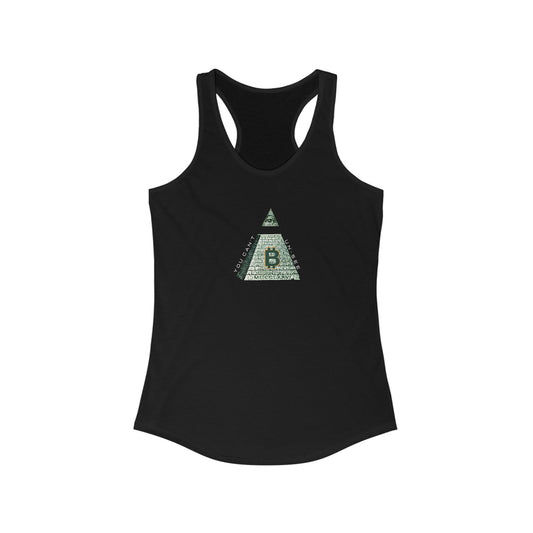 Bitcoin LYFE Can't Unsee Racerback Tank