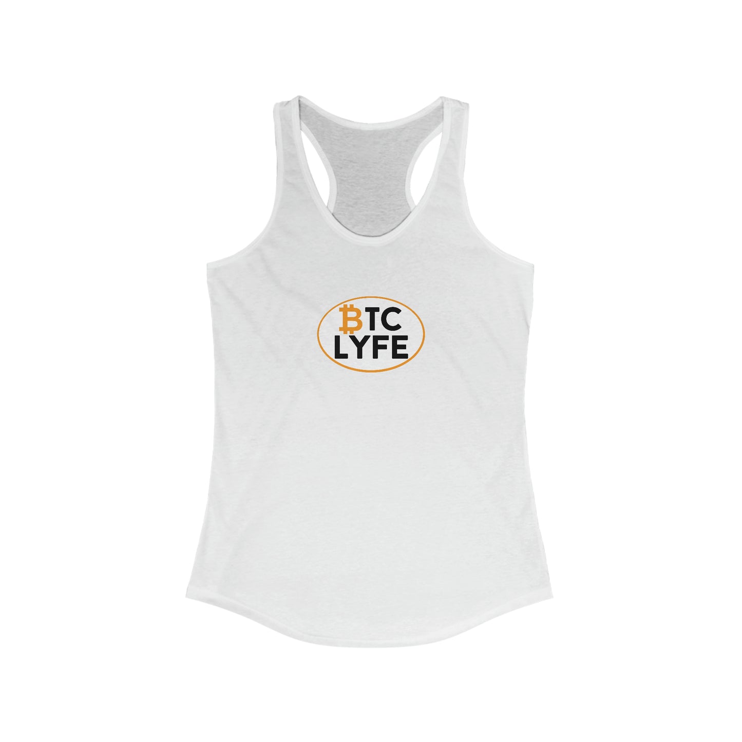 Bitcoin LYFE (Oval) Racerback Tank