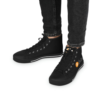 Bitcoin Men's High Top Sneakers, BTC1