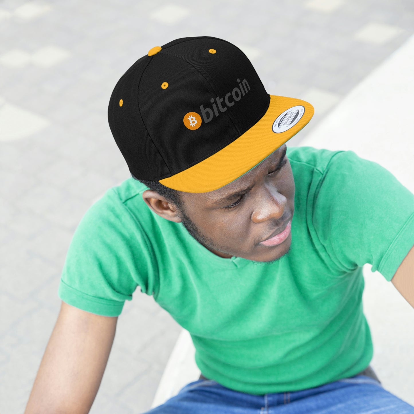 BTC1 Bitcoin Flat Bill Hat, Four Colors