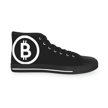 Bitcoin Men's High Top Sneakers, BTC4