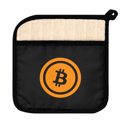 Bitcoin Pot Holder with Pocket, BTC5