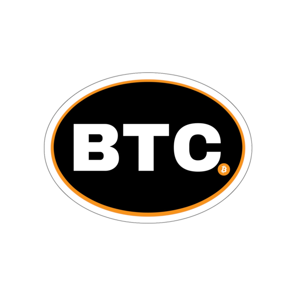 BTC #3 Oval Stickers, Blackout Version