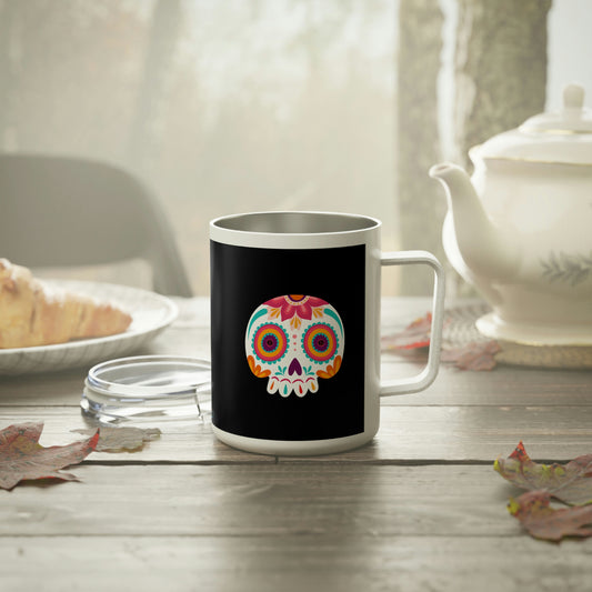 Día de los Muertos BTC 10oz Insulated Coffee Mug, Dieciocho