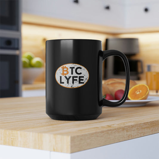 Bitcoin LYFE Oval Mug