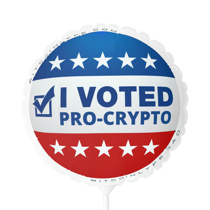 I Voted Pro-Crypto Balloon, 11"