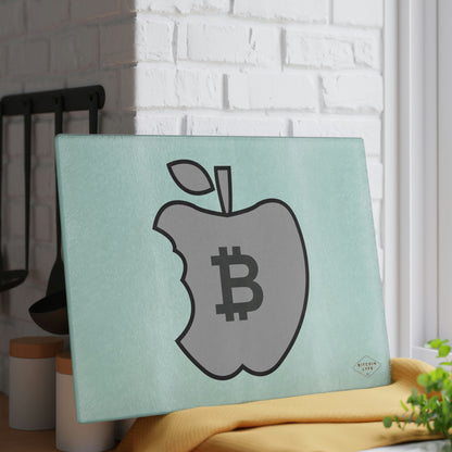 The B Apple Glass Cutting Board