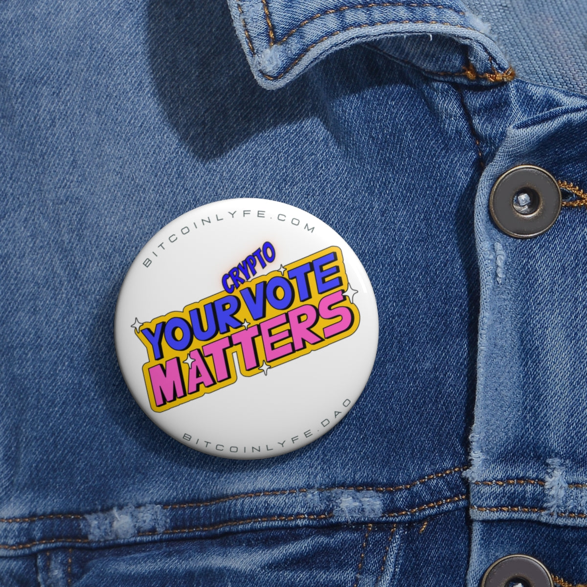 Crypto Vote Matters Pin Buttons