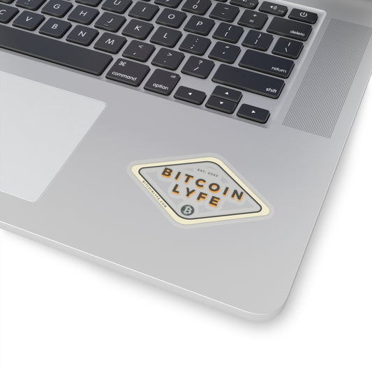 Bitcoin LYFE (Transparent) Die-Cut Stickers, 3"
