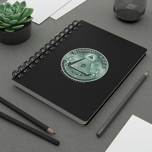 Bitcoin LYFE Spiral Bound Journal, Pyramid