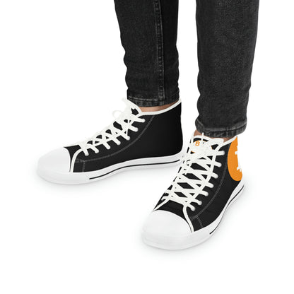 Bitcoin Men's High Top Sneakers, BTC2