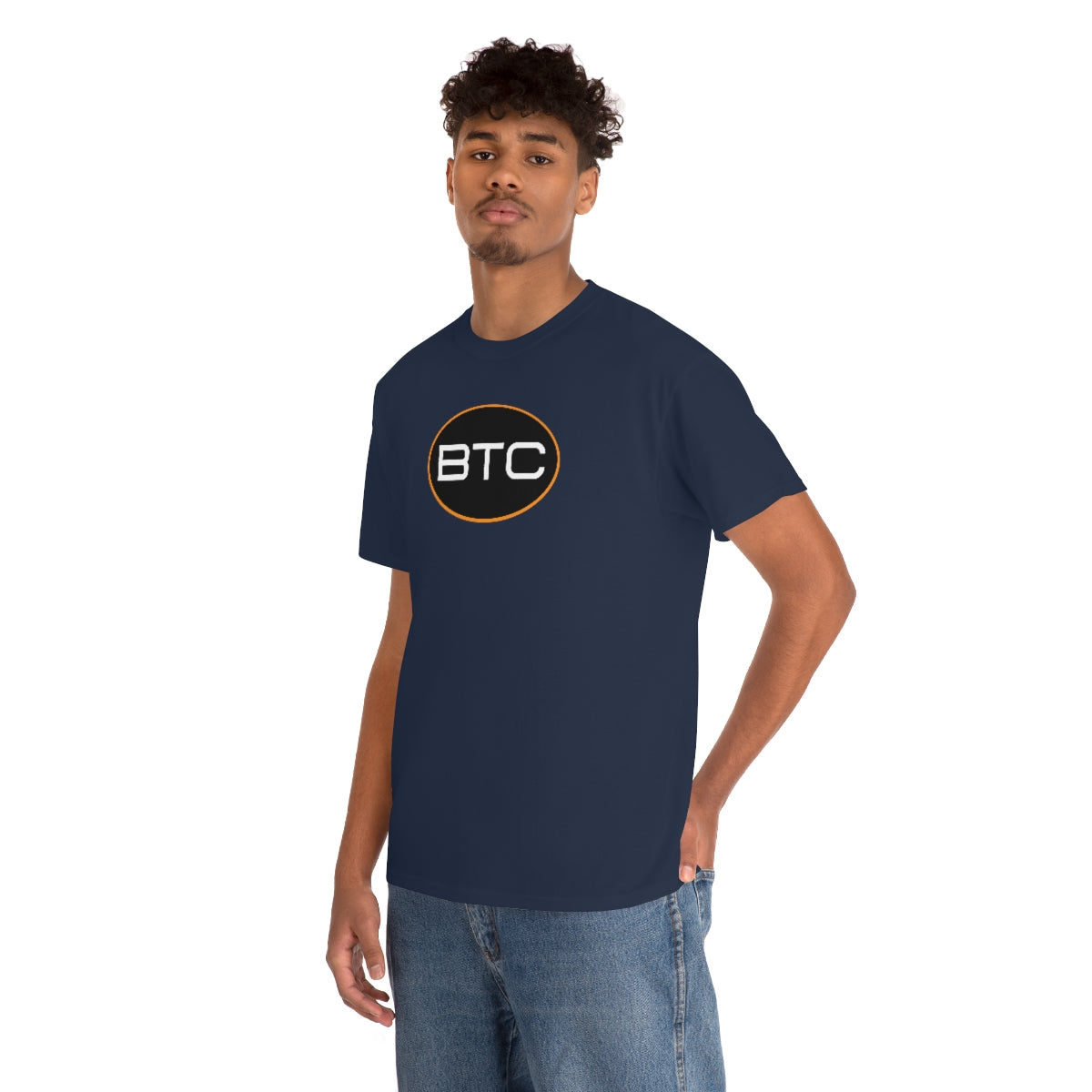 BTC Oval #1 Cotton T-Shirt, Blackout Version