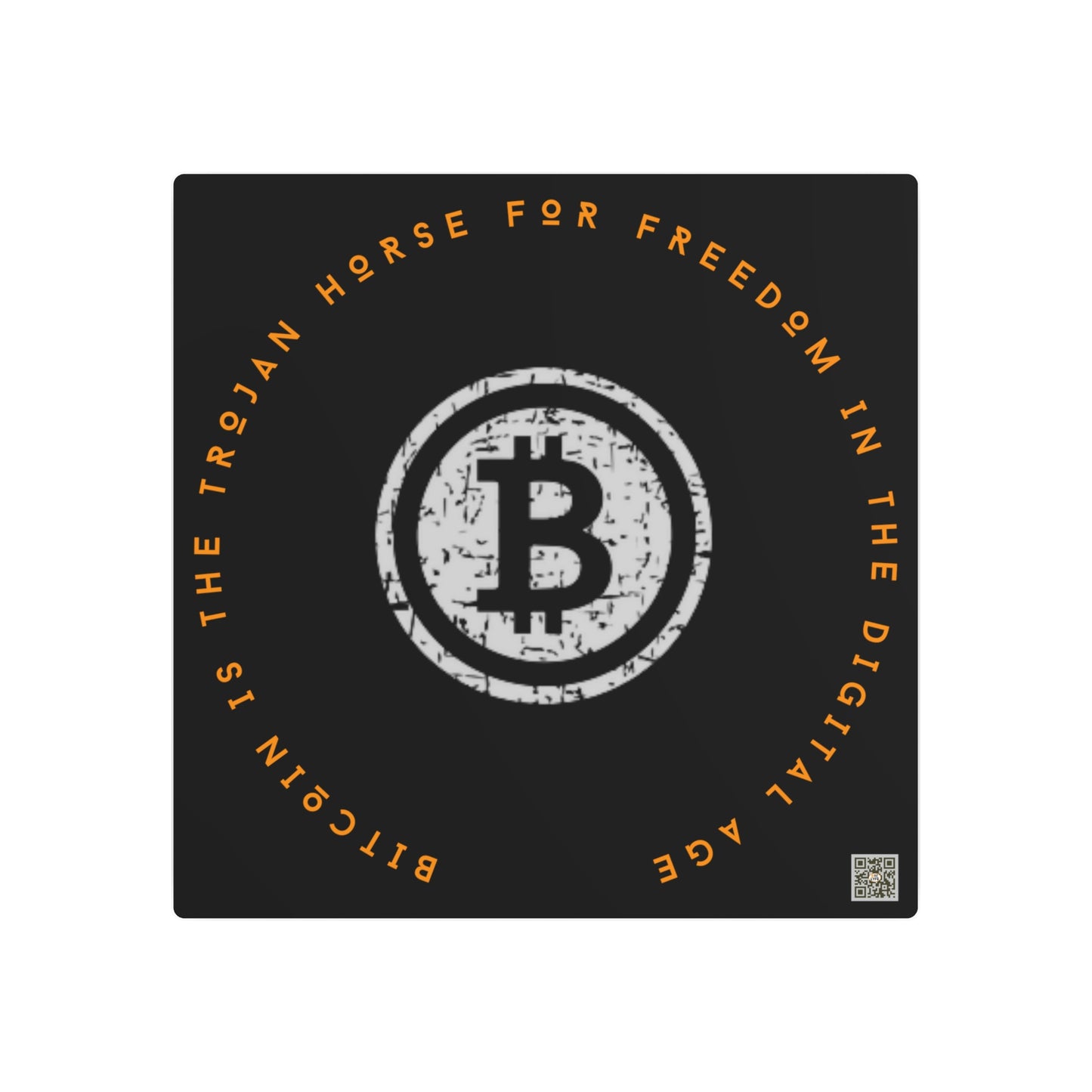 Bitcoin LYFE Trojan Horse Metal Art Sign