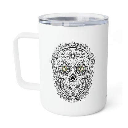 Día de los Muertos BTC 10oz Insulated Coffee Mug, Tres