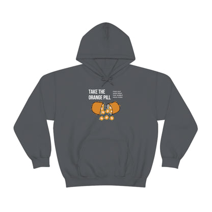 Rabbit Hole Orange Pill Hooded Sweatshirt