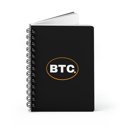 Bitcoin Oval #3 Spiral Bound Journal, Blackout Version