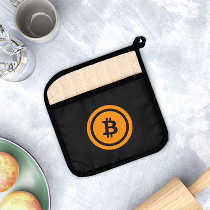 Bitcoin Pot Holder with Pocket, BTC5