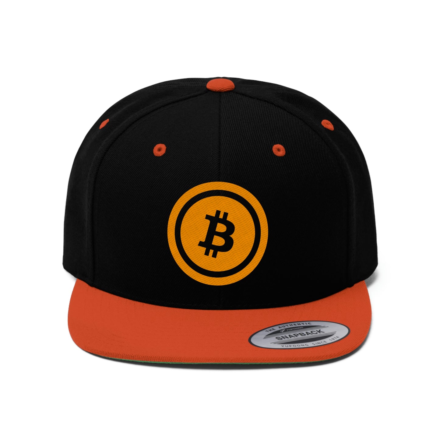 BTC5 Bitcoin Flat Bill Hat, Four Colors