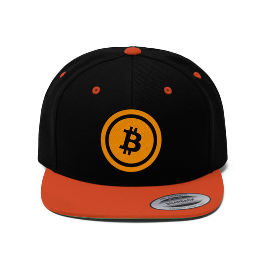 BTC5 Bitcoin Flat Bill Hat, Four Colors