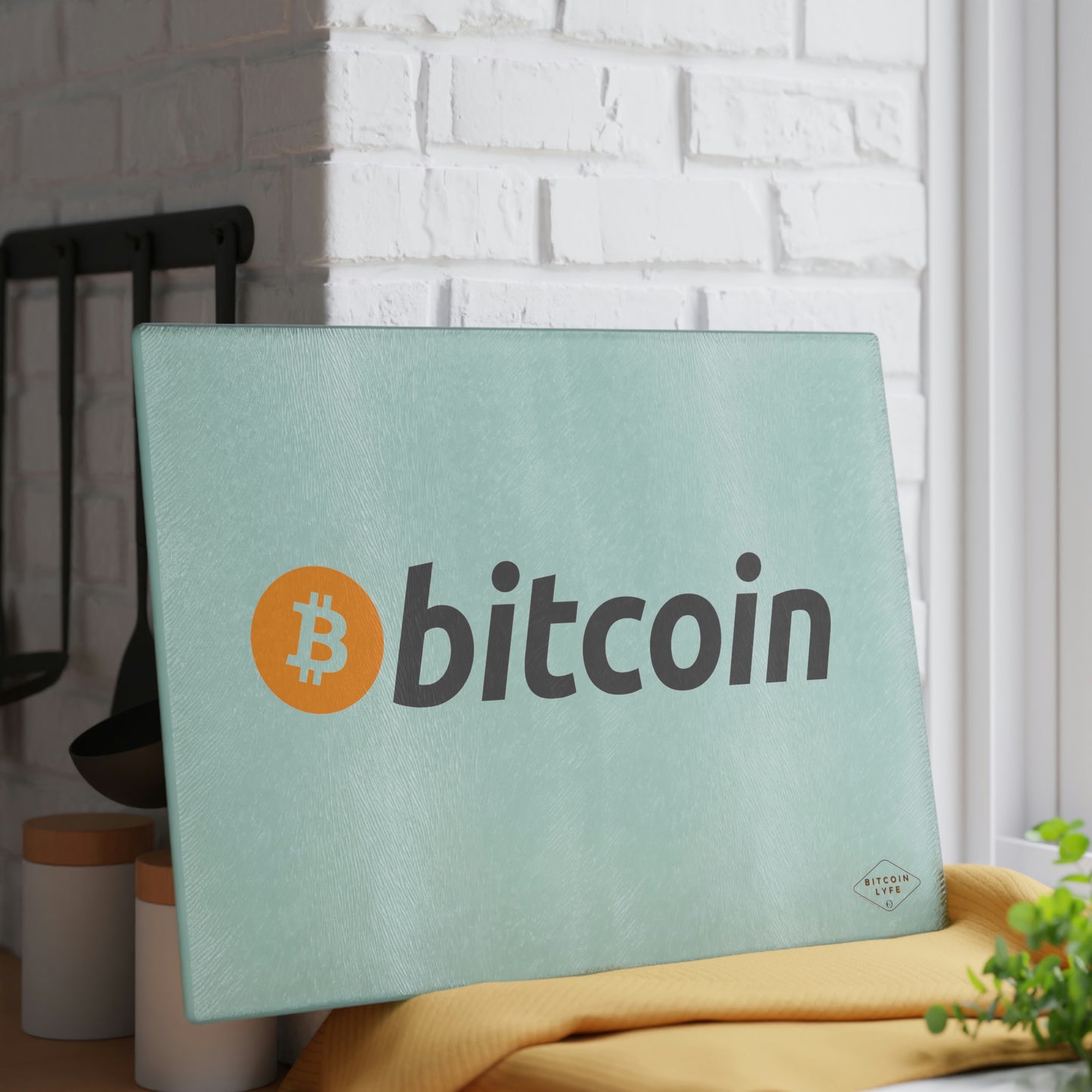 Bitcoin Glass Cutting Board, BTC1