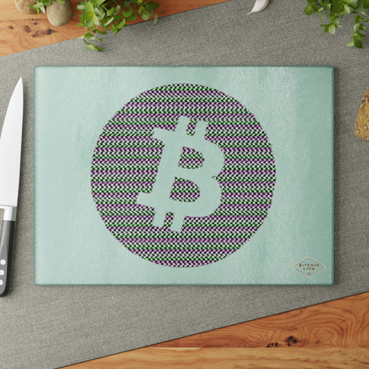 Bitcoin Glass Cutting Board, BTC6