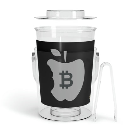 The B Apple Ice Bucket with Tongs