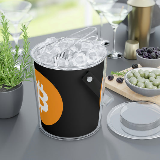 Bitcoin Ice Bucket with Tongs, BTC2