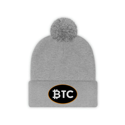 BTC Oval #4 Pom Pom Beanie