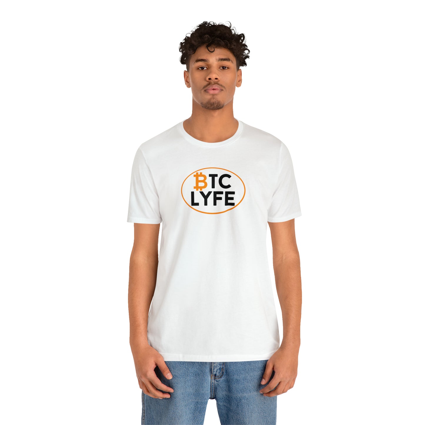 Bitcoin LYFE (Oval) Short Sleeve T-Shirt