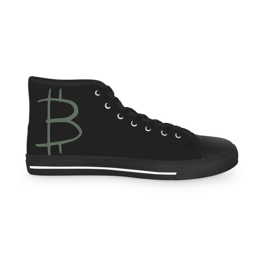 Bitcoin Men's High Top Sneakers, BTC8