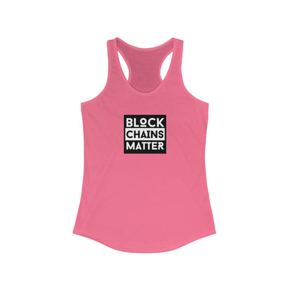 Bitcoin LYFE Blockchains Matter Racerback Tank