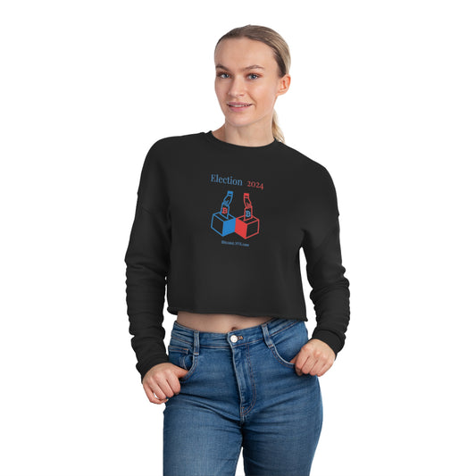 Bit-Election Women's Cropped Sweatshirt