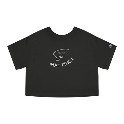 BTC Market Cap Size Matters Women's Champion Cropped T-Shirt