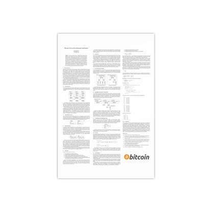 Bitcoin White Paper Satin Poster (300gsm)