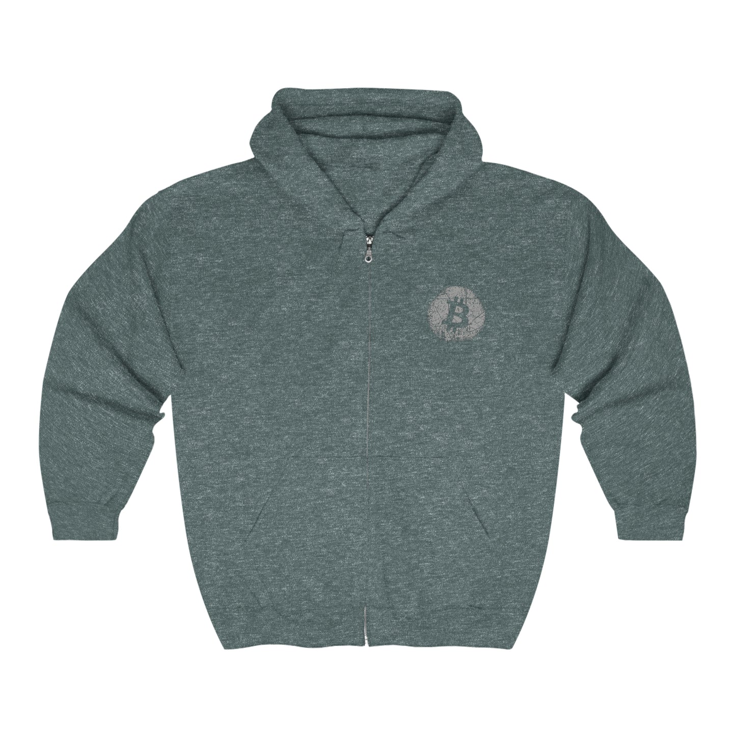 Bitcoin Heavy Blend™ Full Zip Hooded Sweatshirt, BTC7