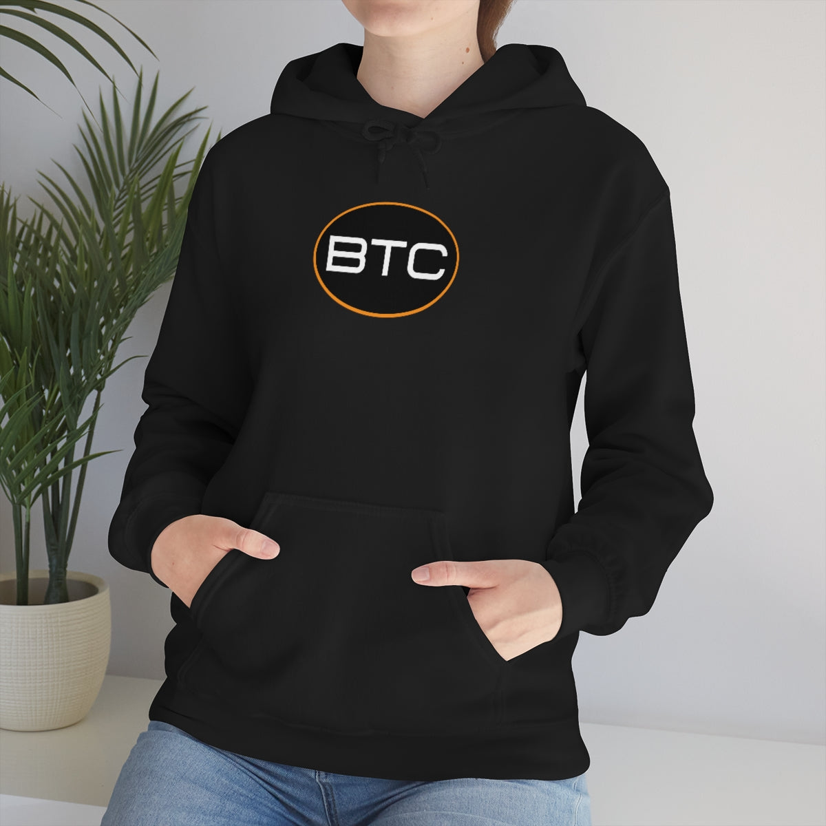 Bitcoin Oval #1 Hoodie, Blackout Version