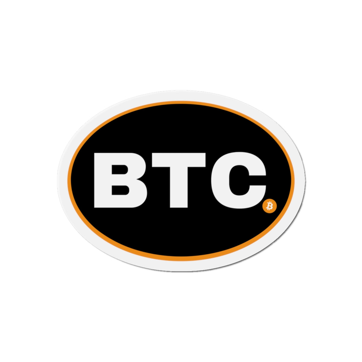 BTC Oval #3 Magnet, Blackout Version