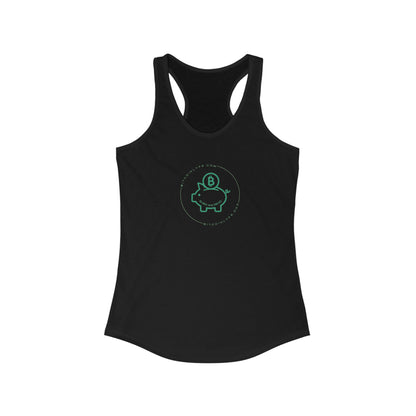 Bitcoin LYFE Piggy Bank Racerback Tank