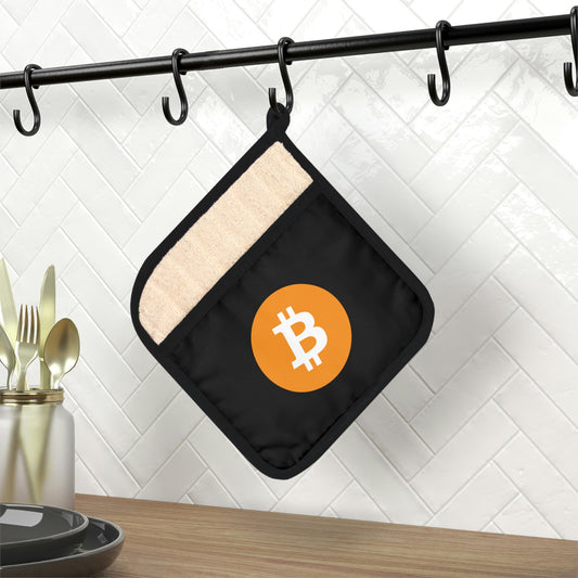 Bitcoin Pot Holder with Pocket, BTC2