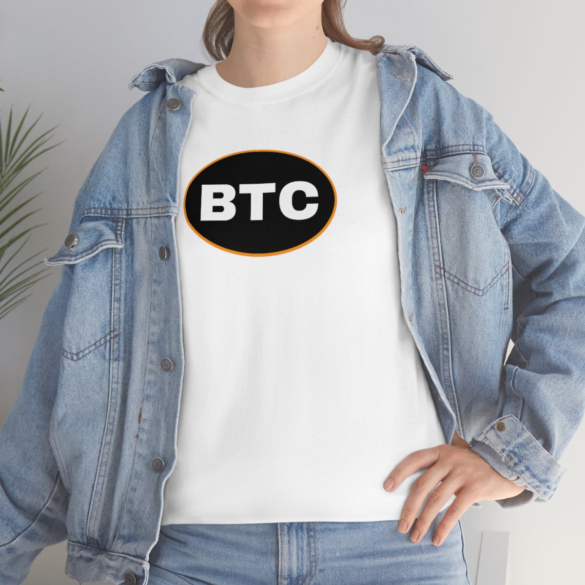 BTC Oval #2 Cotton T-Shirt, Blackout Version