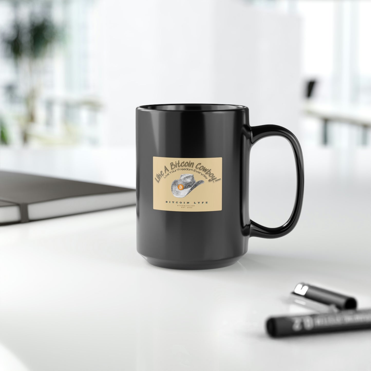 Bitcoin LYFE Cowboy Mug